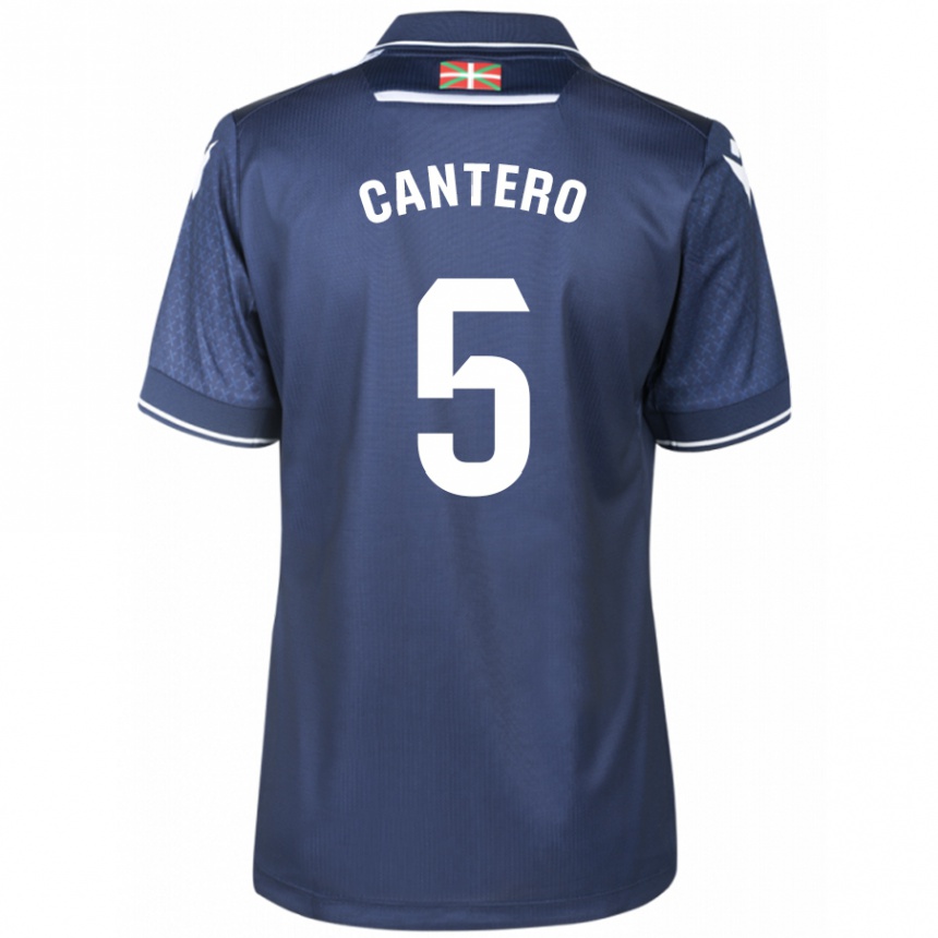 メンズフットボールヤゴ・カンテロ・ペレス#5ネイビーアウェイシャツ2023/24ジャージーユニフォーム