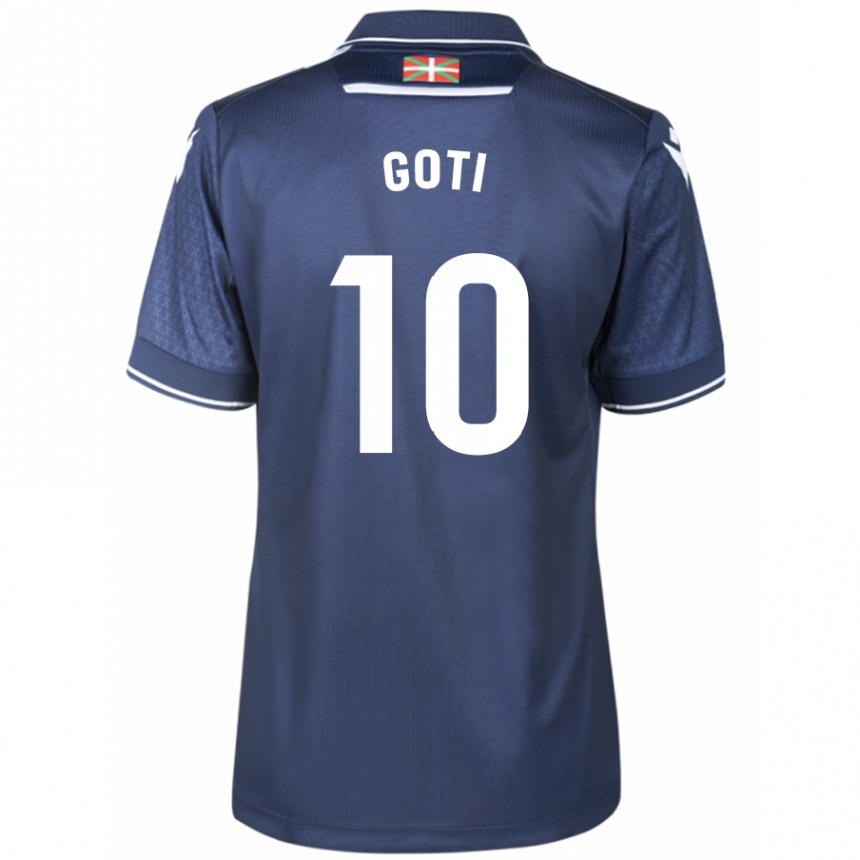 メンズフットボールミケル・ゴッティ#10ネイビーアウェイシャツ2023/24ジャージーユニフォーム