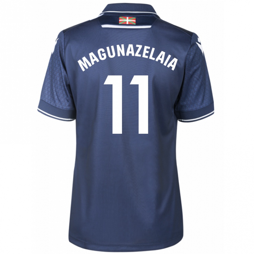 メンズフットボールジョン・マグナセライア#11ネイビーアウェイシャツ2023/24ジャージーユニフォーム