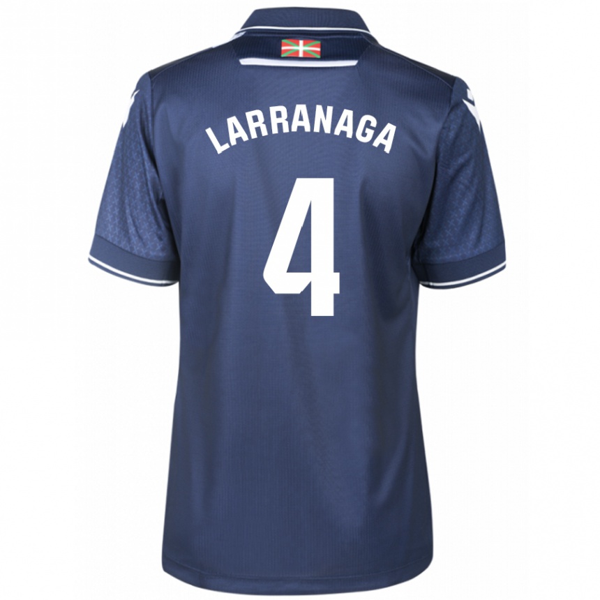 メンズフットボールアイトール・ララニャガ#4ネイビーアウェイシャツ2023/24ジャージーユニフォーム