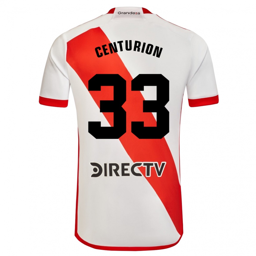 レディースフットボールエセキエル・セントゥリオン #33赤、白ホームシャツ2023/24ジャージーユニフォーム