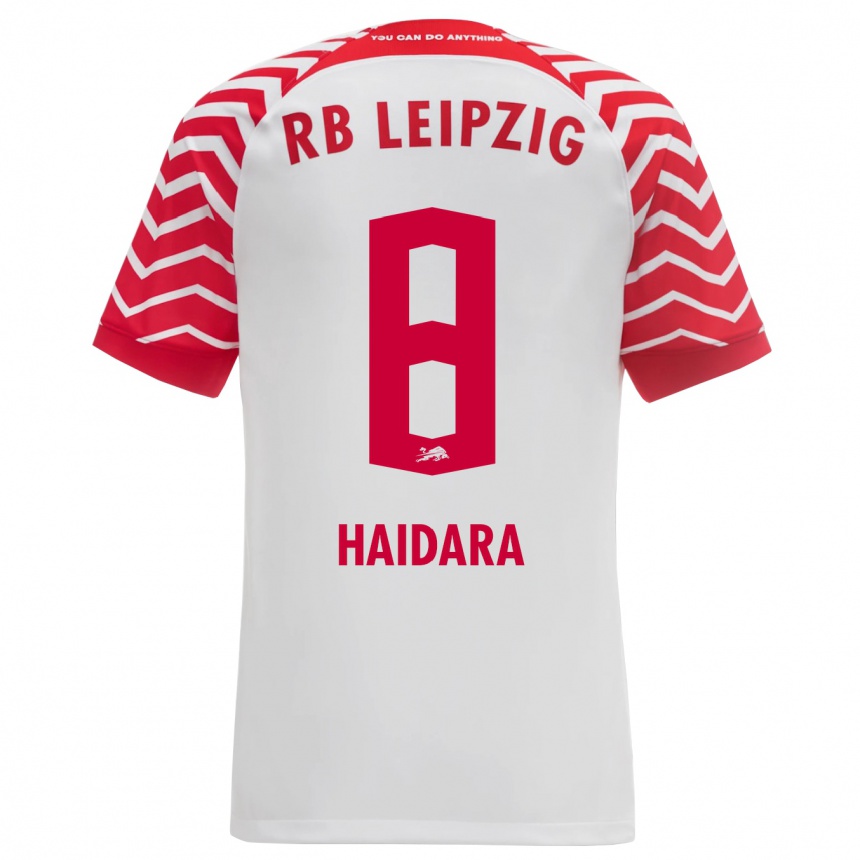 レディースフットボールアマドゥ・ハイダラ#8白ホームシャツ2023/24ジャージーユニフォーム