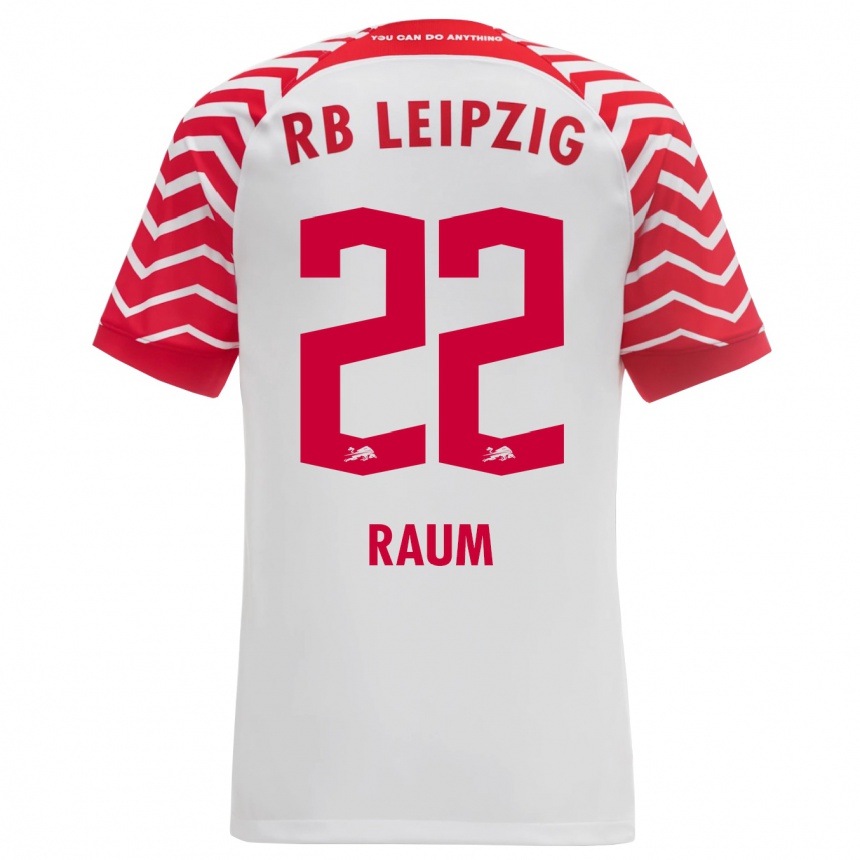 レディースフットボールダヴィド・ラウム#22白ホームシャツ2023/24ジャージーユニフォーム