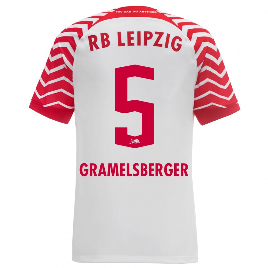 レディースフットボールレナート・グラメルスバーガー#5白ホームシャツ2023/24ジャージーユニフォーム