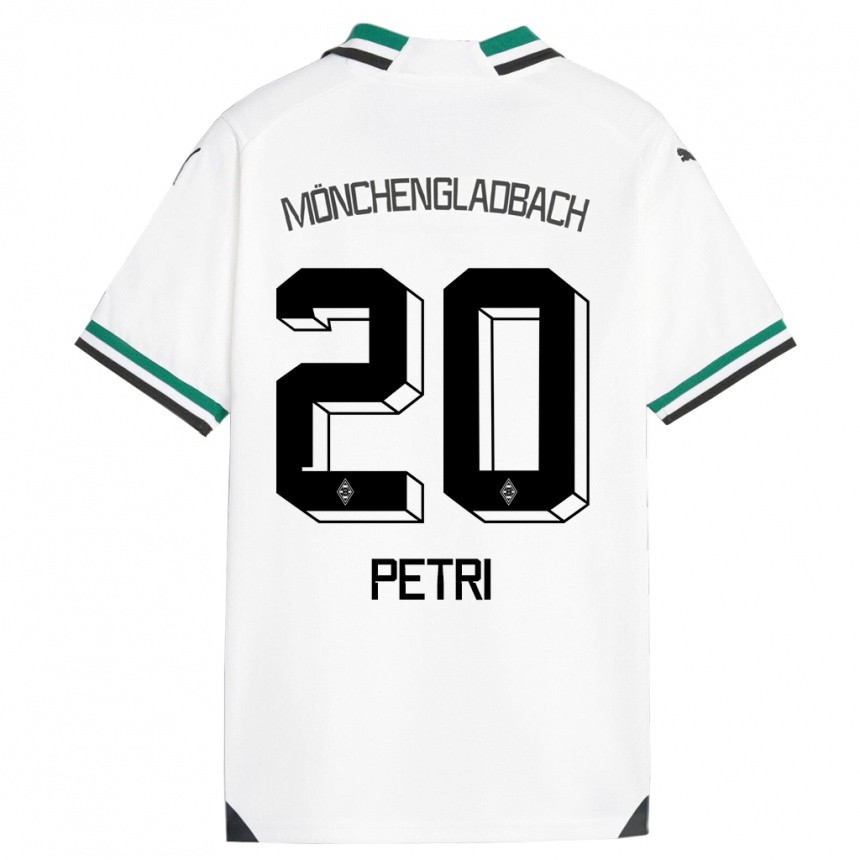 レディースフットボールパウラ・ペトリ#20ホワイトグリーンホームシャツ2023/24ジャージーユニフォーム