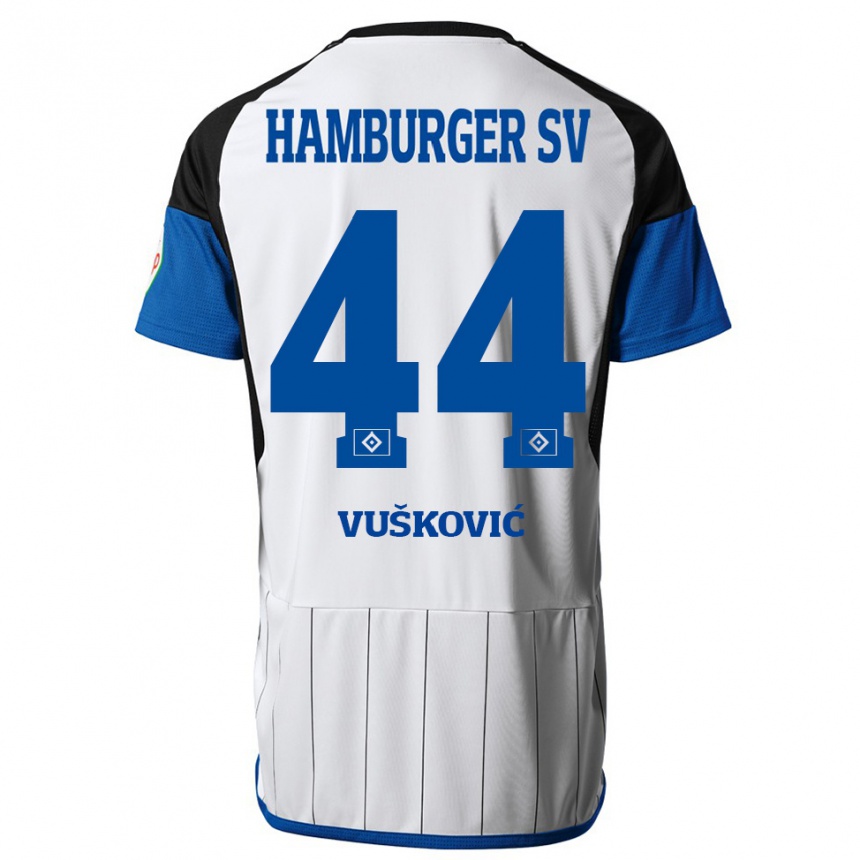 レディースフットボールマリオ・ヴシュコヴィッチ #44白ホームシャツ2023/24ジャージーユニフォーム