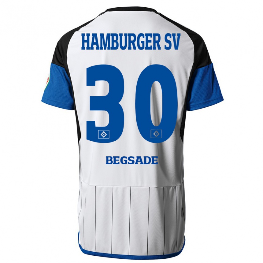 レディースフットボールソハイル・ベグサード#30白ホームシャツ2023/24ジャージーユニフォーム