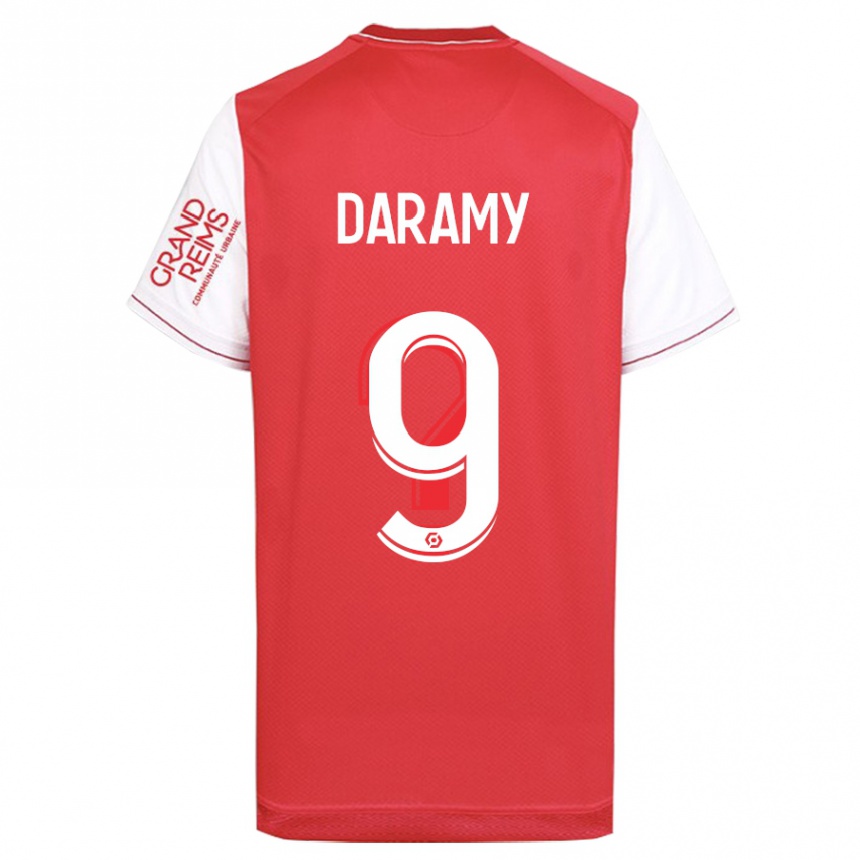 レディースフットボールモハメド・ダラミー#9赤ホームシャツ2023/24ジャージーユニフォーム