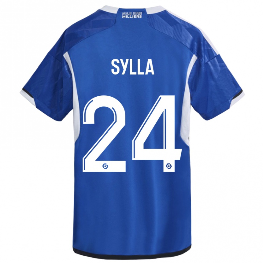レディースフットボールアバカル・シラ#24青ホームシャツ2023/24ジャージーユニフォーム