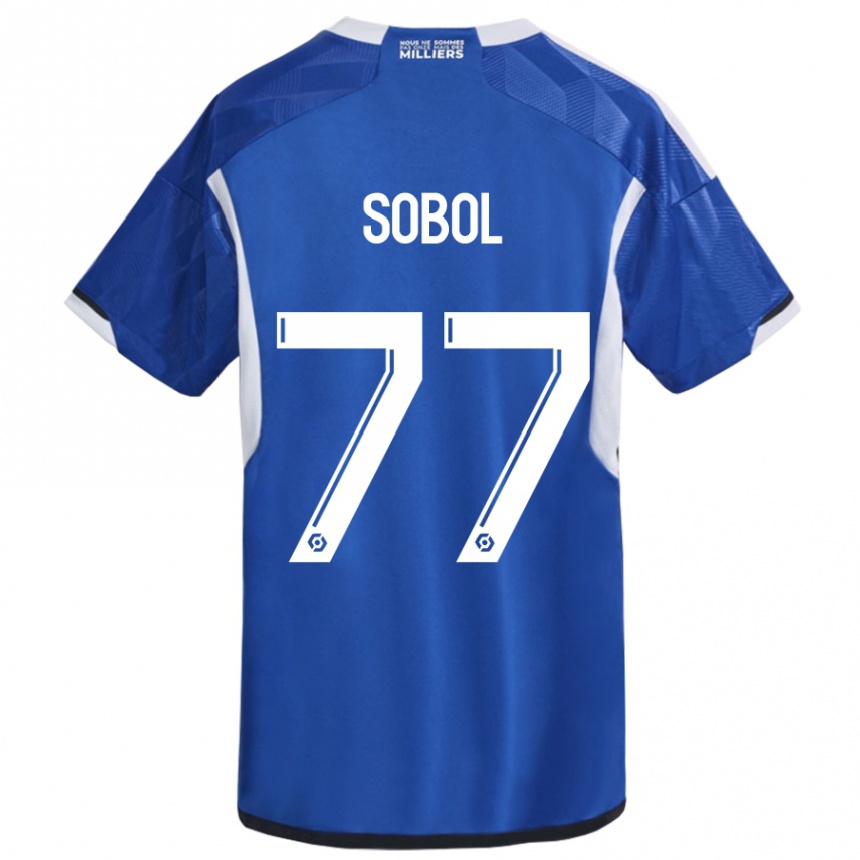 レディースフットボールエドゥアルド・ソボル#77青ホームシャツ2023/24ジャージーユニフォーム