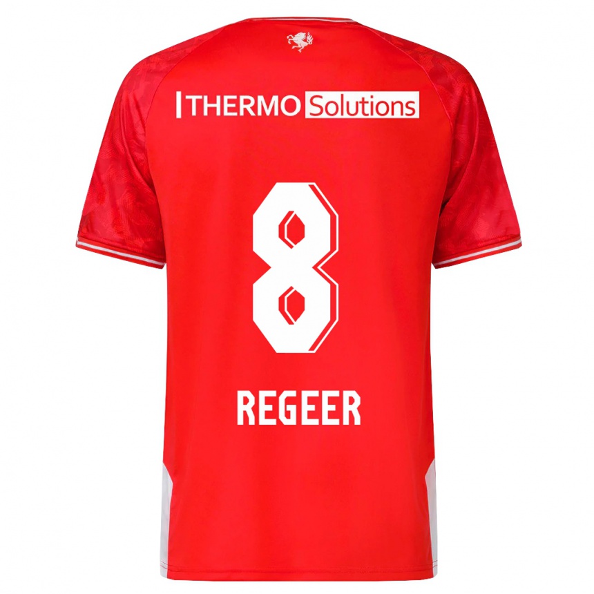 レディースフットボールユーリ・レヒール#8赤ホームシャツ2023/24ジャージーユニフォーム