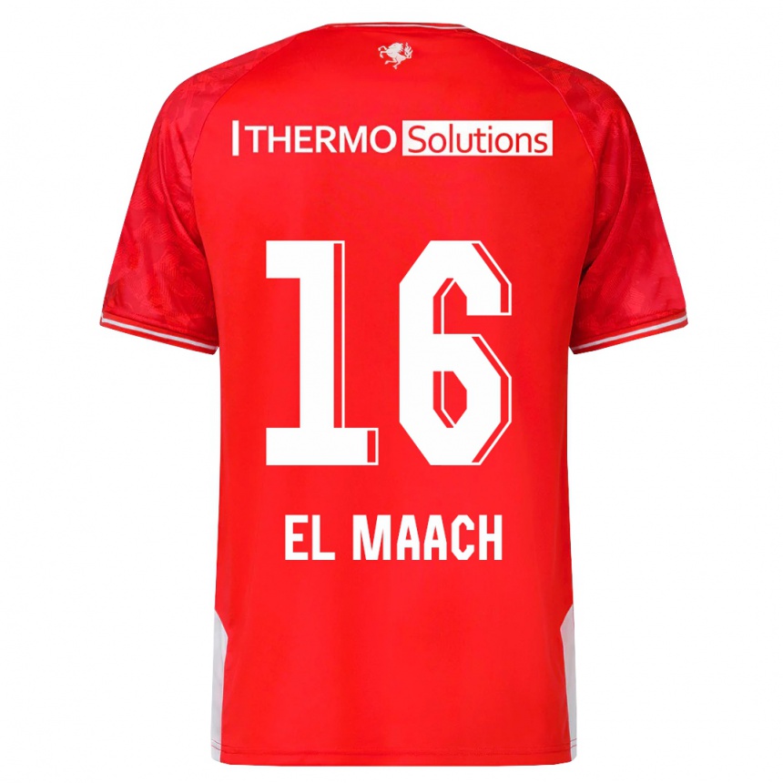 レディースフットボールイサム・エル・マーチ#16赤ホームシャツ2023/24ジャージーユニフォーム