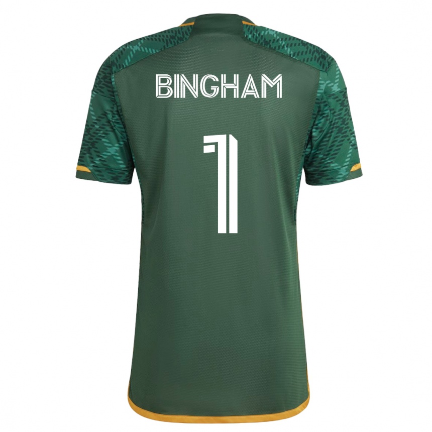 レディースフットボールデイヴィッド・ビンガム#1緑ホームシャツ2023/24ジャージーユニフォーム