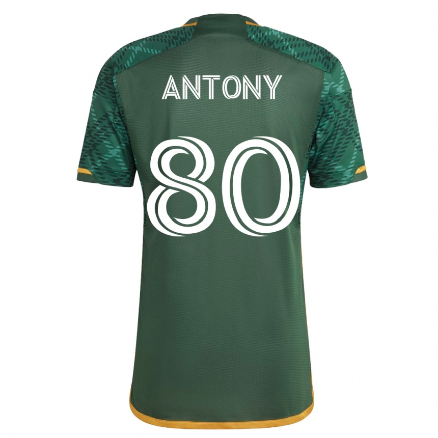 レディースフットボールアントニー・マテウス・ドス・サントス#80緑ホームシャツ2023/24ジャージーユニフォーム