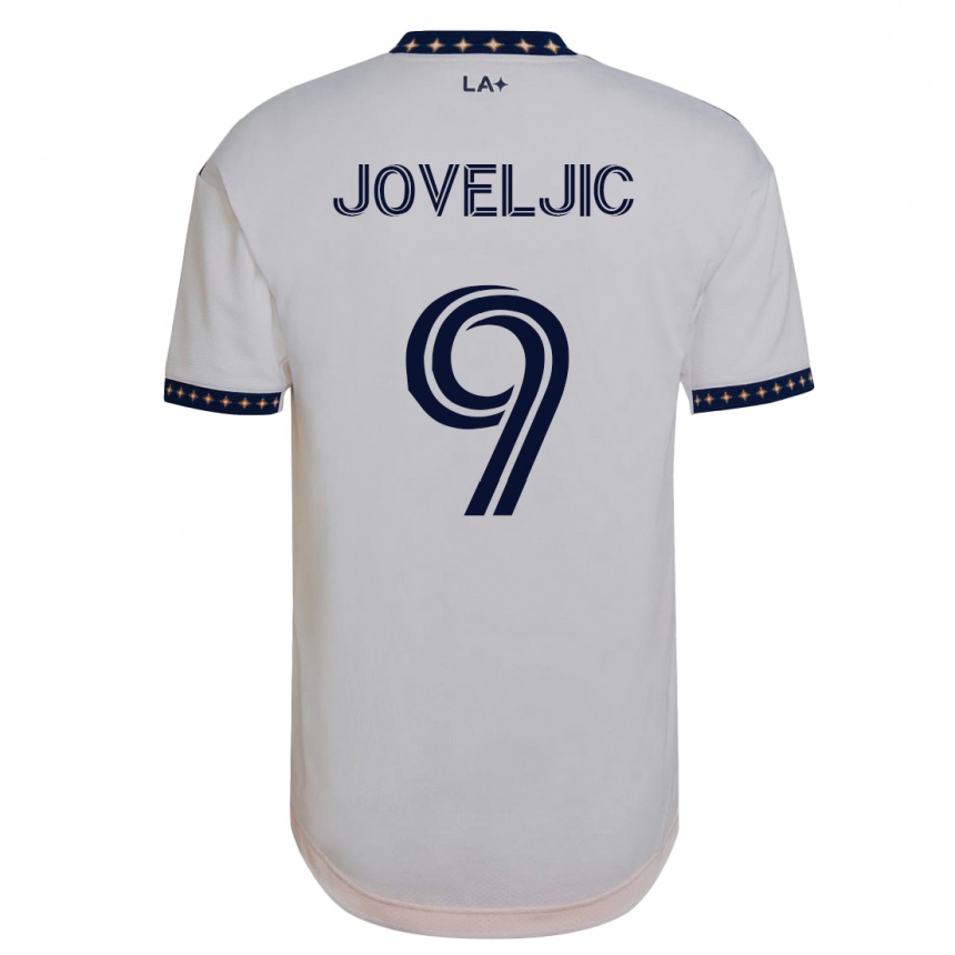 レディースフットボールデヤン・ヨヴェリッチ#9白ホームシャツ2023/24ジャージーユニフォーム