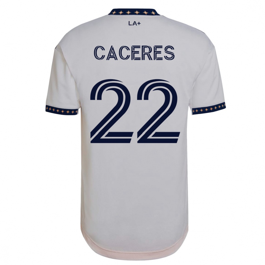 レディースフットボールマルティン・カセレス#22白ホームシャツ2023/24ジャージーユニフォーム