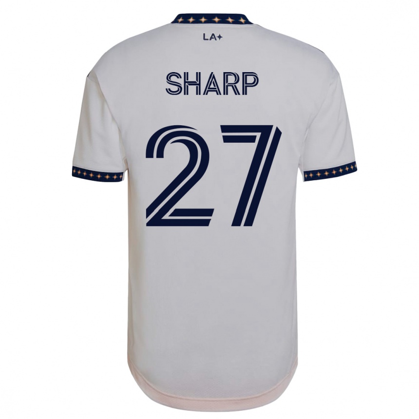 レディースフットボールビリー・シャープ#27白ホームシャツ2023/24ジャージーユニフォーム
