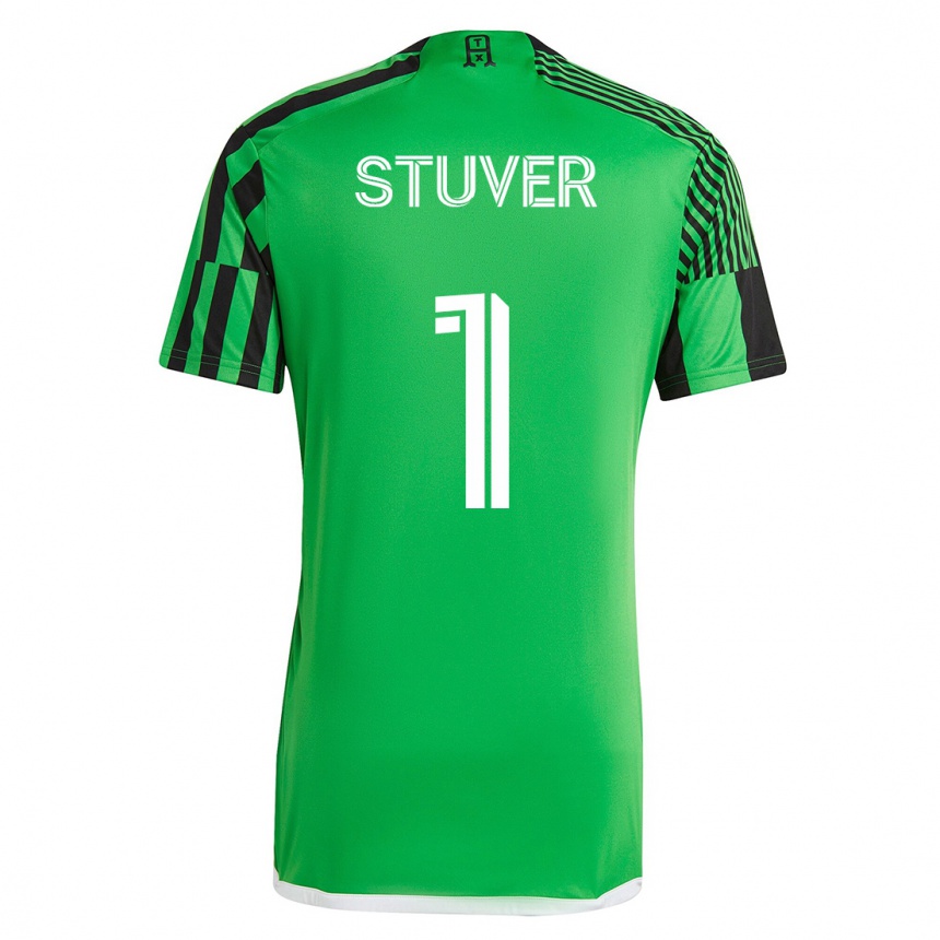 レディースフットボールブラッド・ステューヴァー#1グリーンブラックホームシャツ2023/24ジャージーユニフォーム
