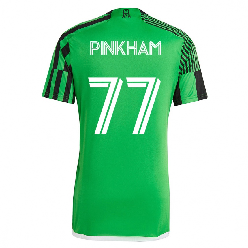 レディースフットボールクリス・ピンカム#77グリーンブラックホームシャツ2023/24ジャージーユニフォーム