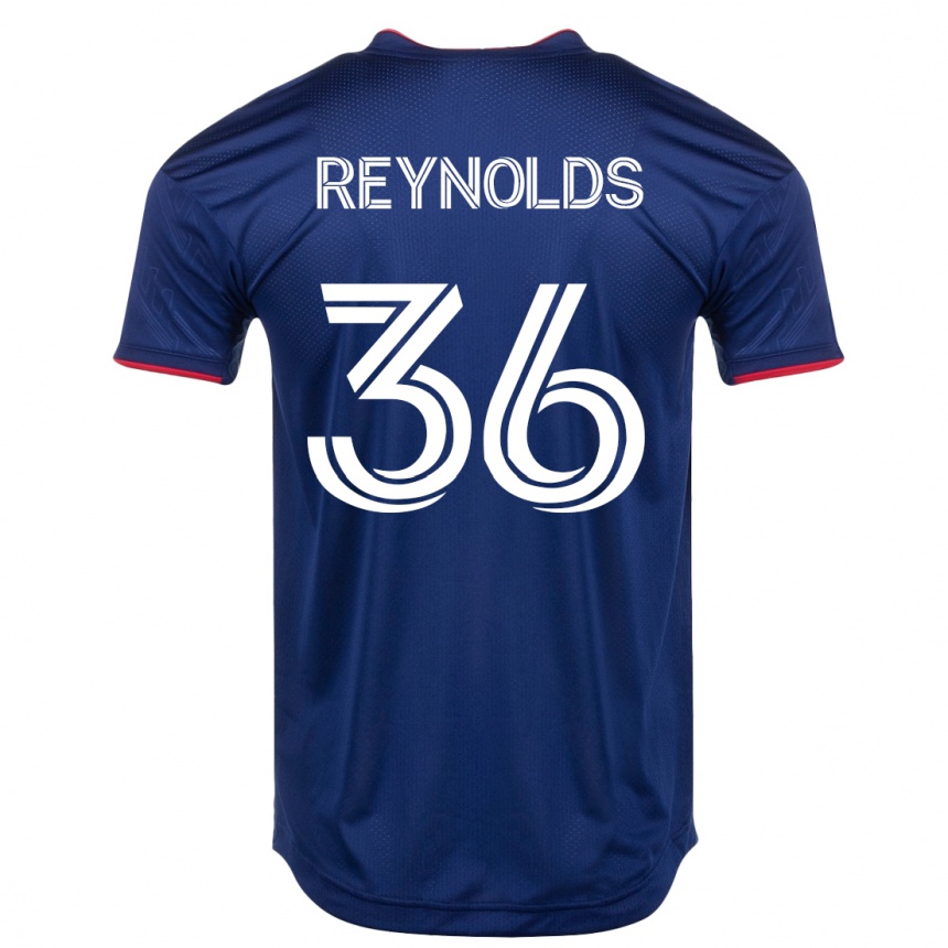 レディースフットボールジャスティン・A・レイノルズ#36ネイビーホームシャツ2023/24ジャージーユニフォーム