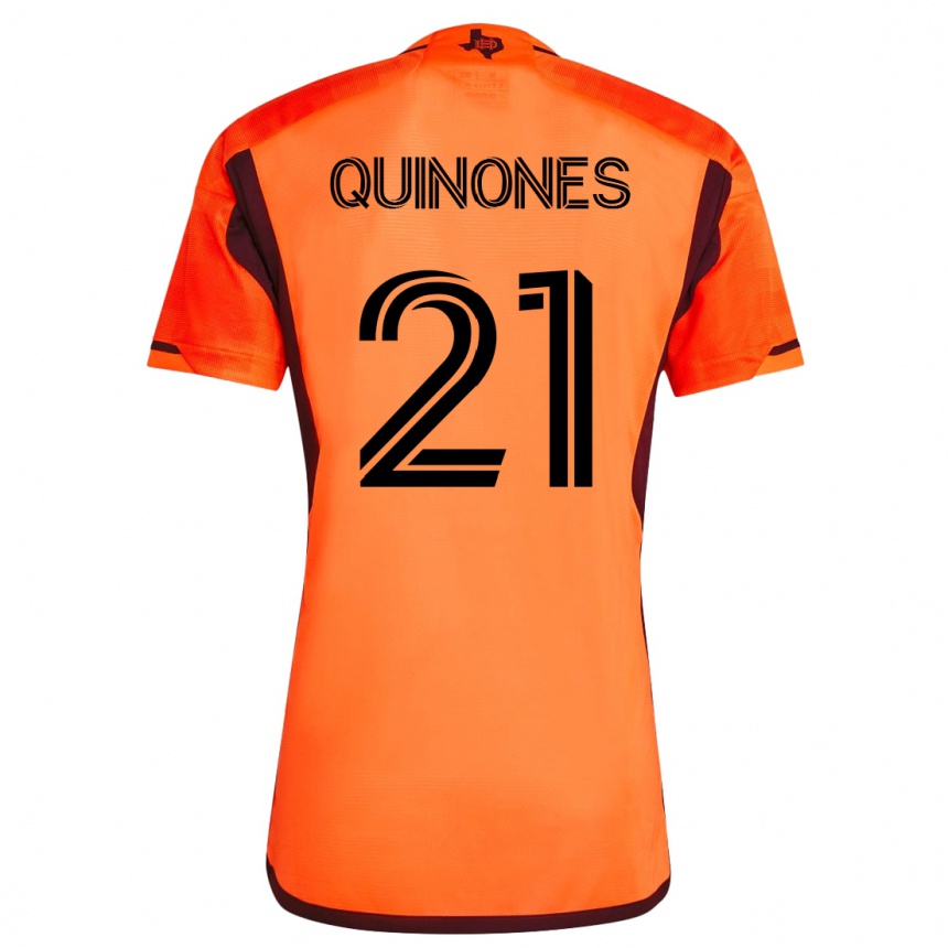 レディースフットボールネルソン・キニョネス#21オレンジホームシャツ2023/24ジャージーユニフォーム