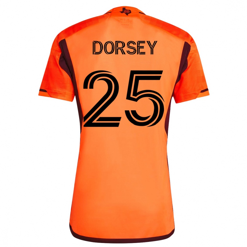 レディースフットボールグリフィン・ドーシー#25オレンジホームシャツ2023/24ジャージーユニフォーム
