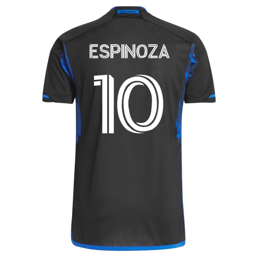 レディースフットボールクリスティアン・エスピノサ#10青黒ホームシャツ2023/24ジャージーユニフォーム