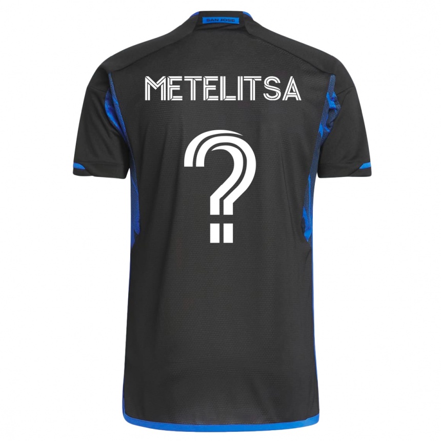 レディースフットボールクリスチャン・メテリッツァ#0青黒ホームシャツ2023/24ジャージーユニフォーム