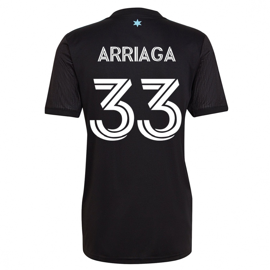 レディースフットボールケルビン・アリアーガ#33黒ホームシャツ2023/24ジャージーユニフォーム