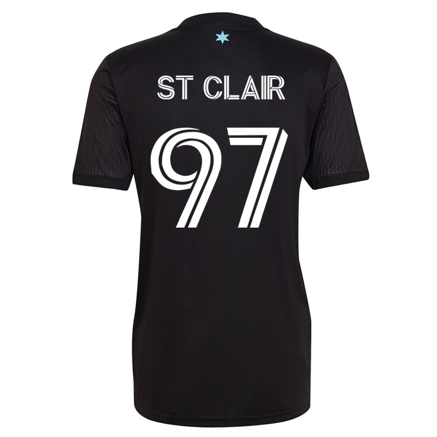 レディースフットボールデイン・セント・クレア#97黒ホームシャツ2023/24ジャージーユニフォーム