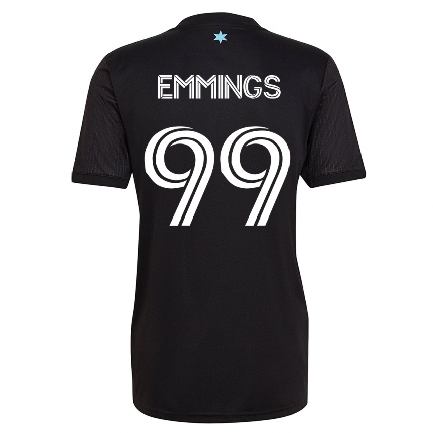 レディースフットボールフレッド・エミングス#99黒ホームシャツ2023/24ジャージーユニフォーム