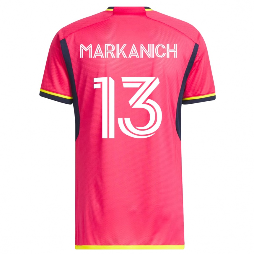 レディースフットボールアンソニー・マルカニッチ#13ピンクホームシャツ2023/24ジャージーユニフォーム