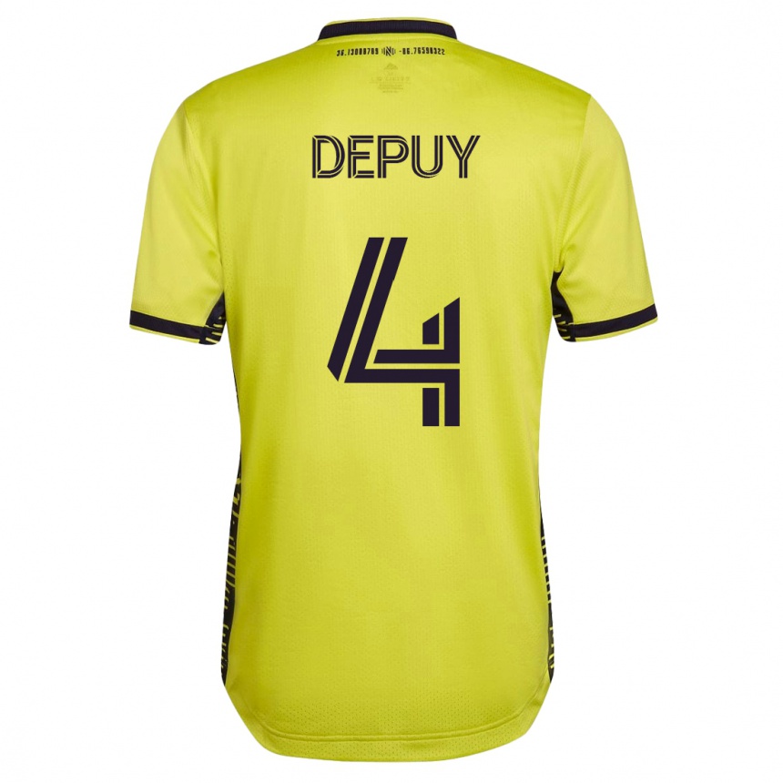 レディースフットボールニック・ドゥプイ#4イエローホームシャツ2023/24ジャージーユニフォーム