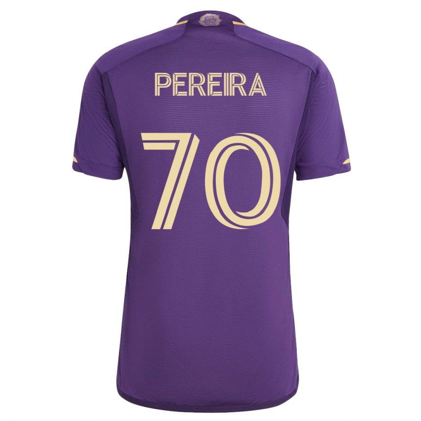 レディースフットボールドミニク・ペレイラ#70バイオレットホームシャツ2023/24ジャージーユニフォーム