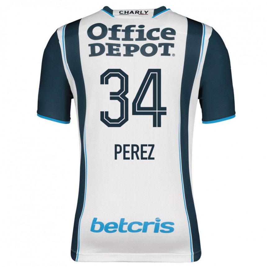 レディースフットボールフリオ・ペレス#34ネイビーホームシャツ2023/24ジャージーユニフォーム