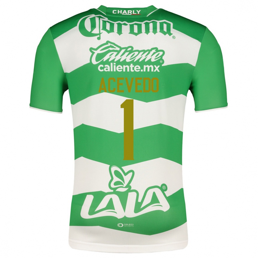 レディースフットボールカルロス・アセベド#1緑ホームシャツ2023/24ジャージーユニフォーム