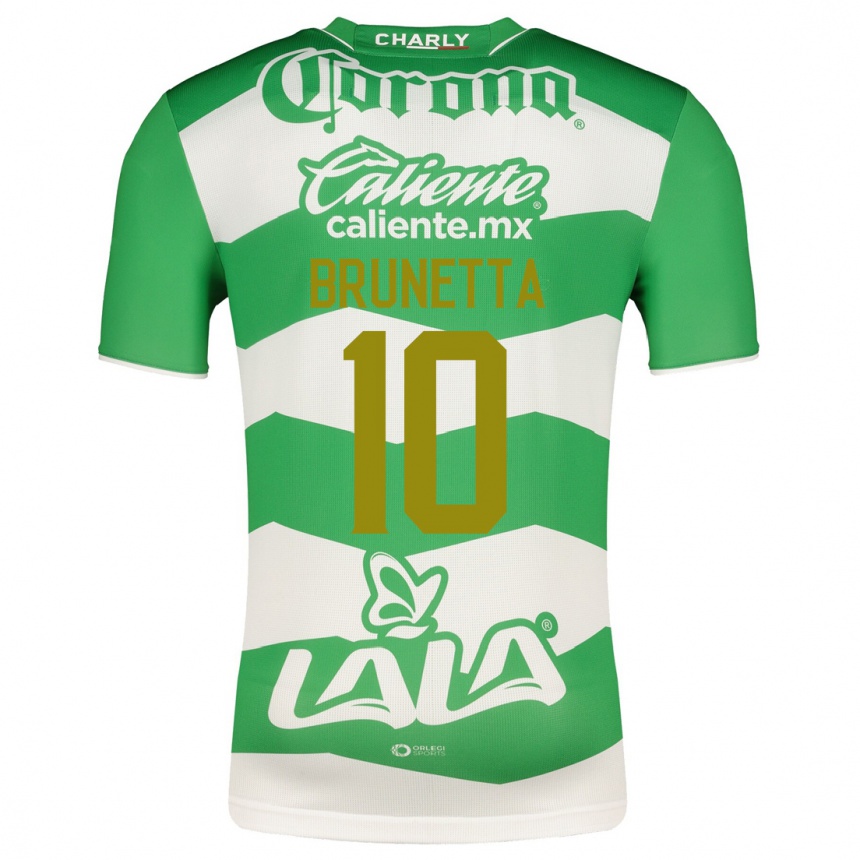 レディースフットボールフアン・ブルネッタ#10緑ホームシャツ2023/24ジャージーユニフォーム