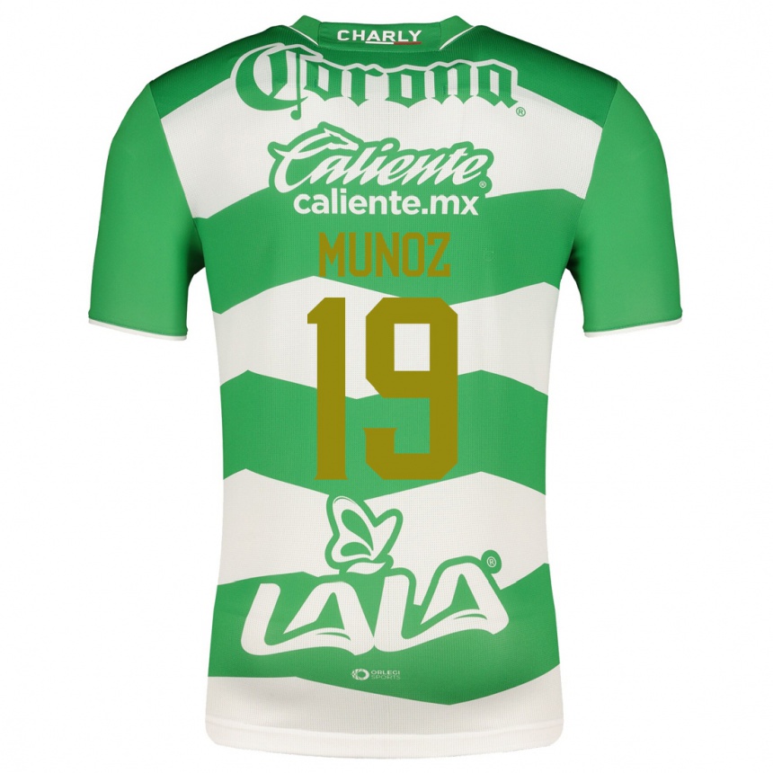 レディースフットボールサンティアゴ・ムニョス#19緑ホームシャツ2023/24ジャージーユニフォーム