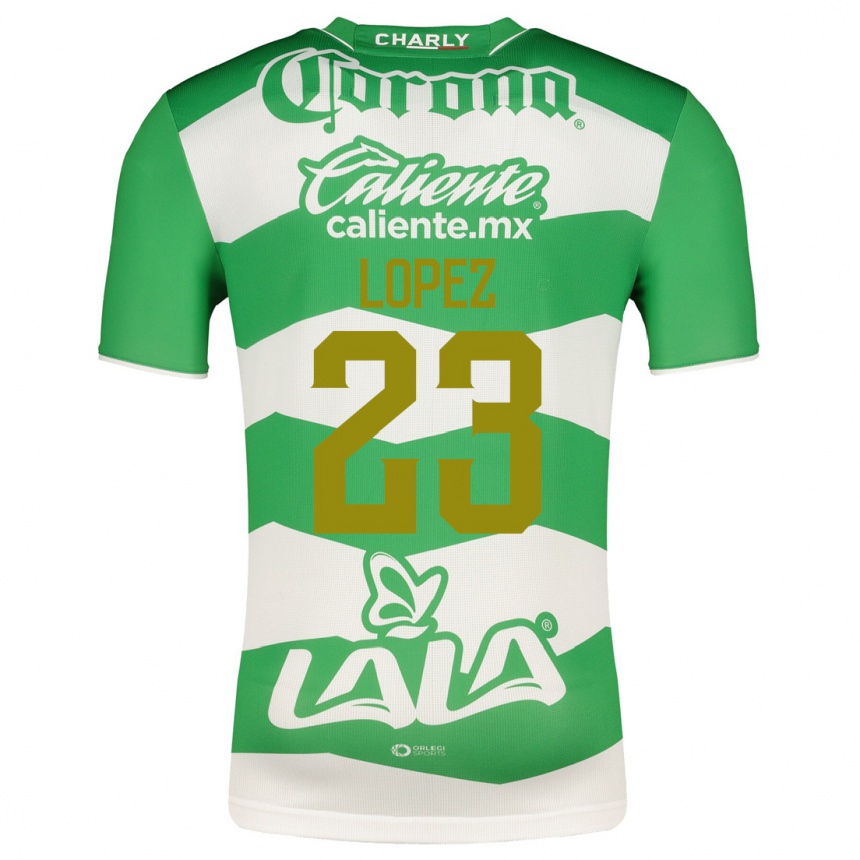 レディースフットボールラウル・ロペス#23緑ホームシャツ2023/24ジャージーユニフォーム