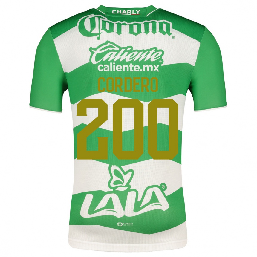 レディースフットボールマリオ・コルデロ#200緑ホームシャツ2023/24ジャージーユニフォーム