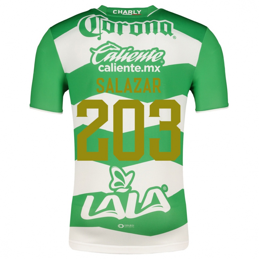 レディースフットボールロベルト・サラザール#203緑ホームシャツ2023/24ジャージーユニフォーム