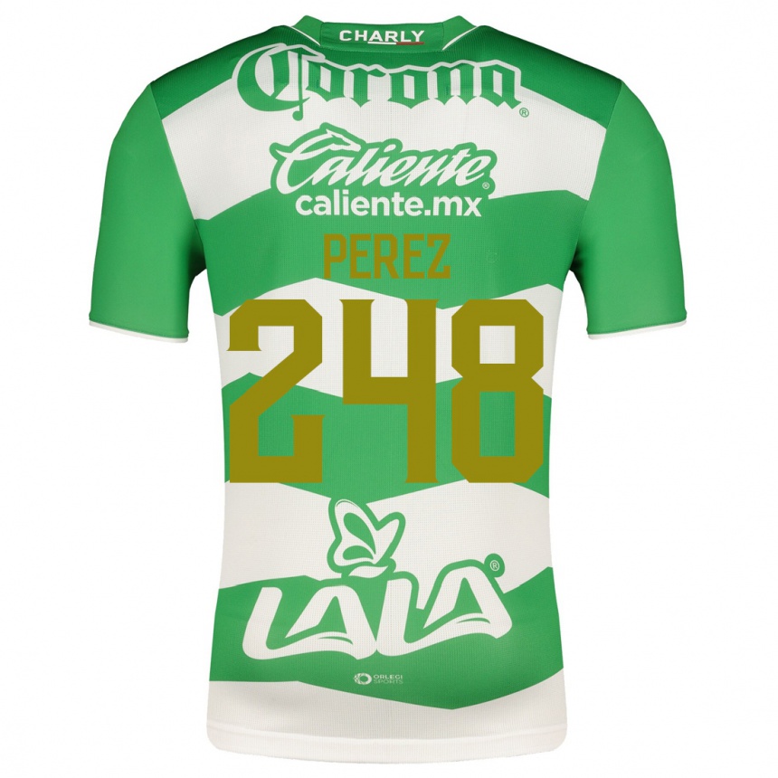 レディースフットボールジョナサン・ペレス#248緑ホームシャツ2023/24ジャージーユニフォーム