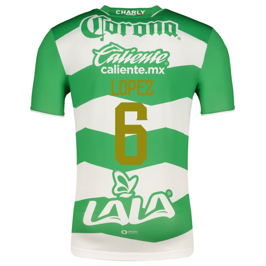 レディースフットボールブレンダ・ロペス#6緑ホームシャツ2023/24ジャージーユニフォーム