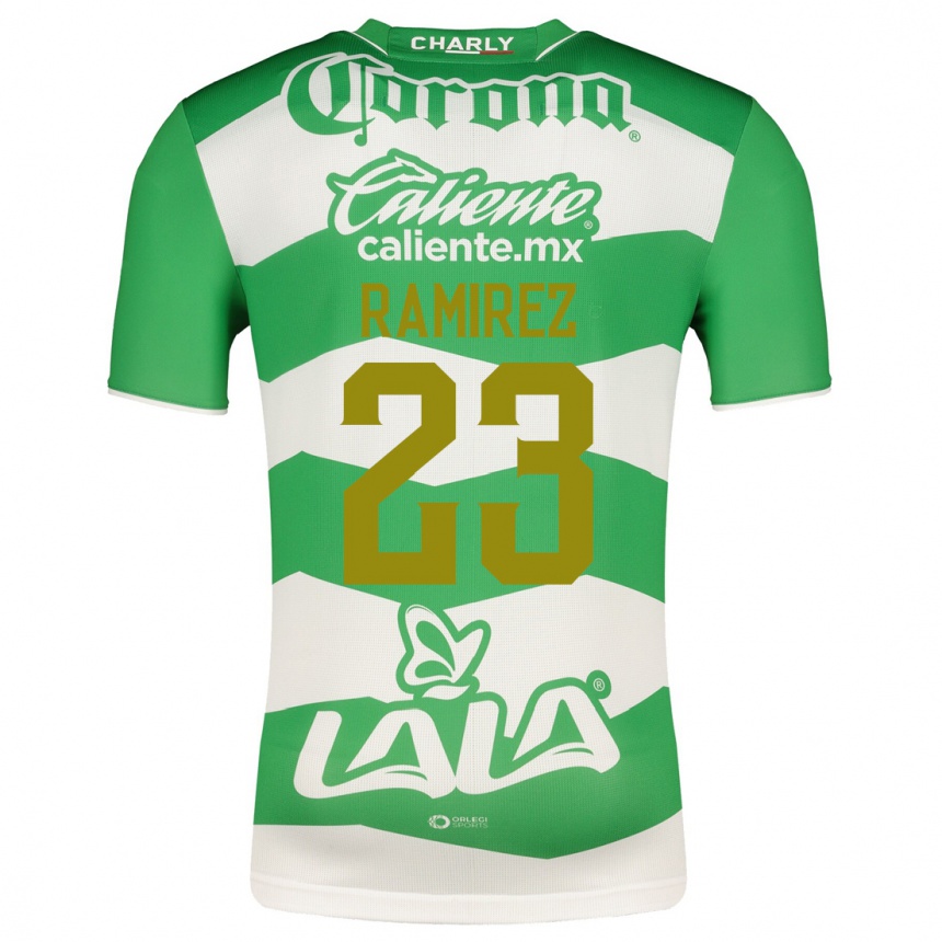 レディースフットボールアレクサンドラ・ラミレス#23緑ホームシャツ2023/24ジャージーユニフォーム