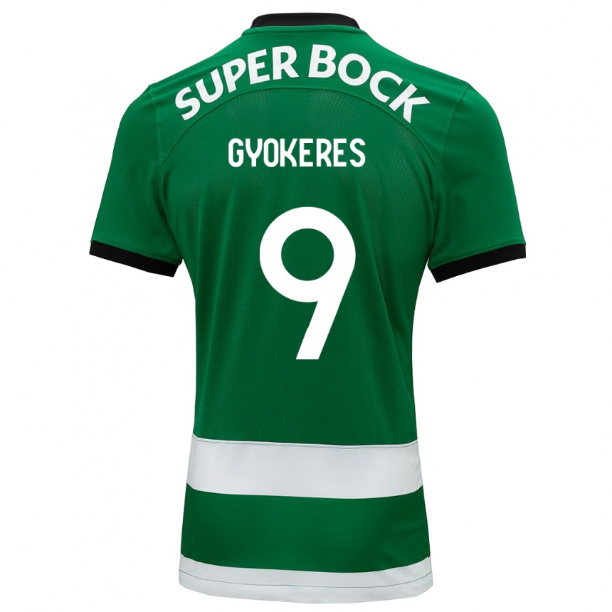 レディースフットボールヴィクトル・ギェケレシュ#9緑ホームシャツ2023/24ジャージーユニフォーム