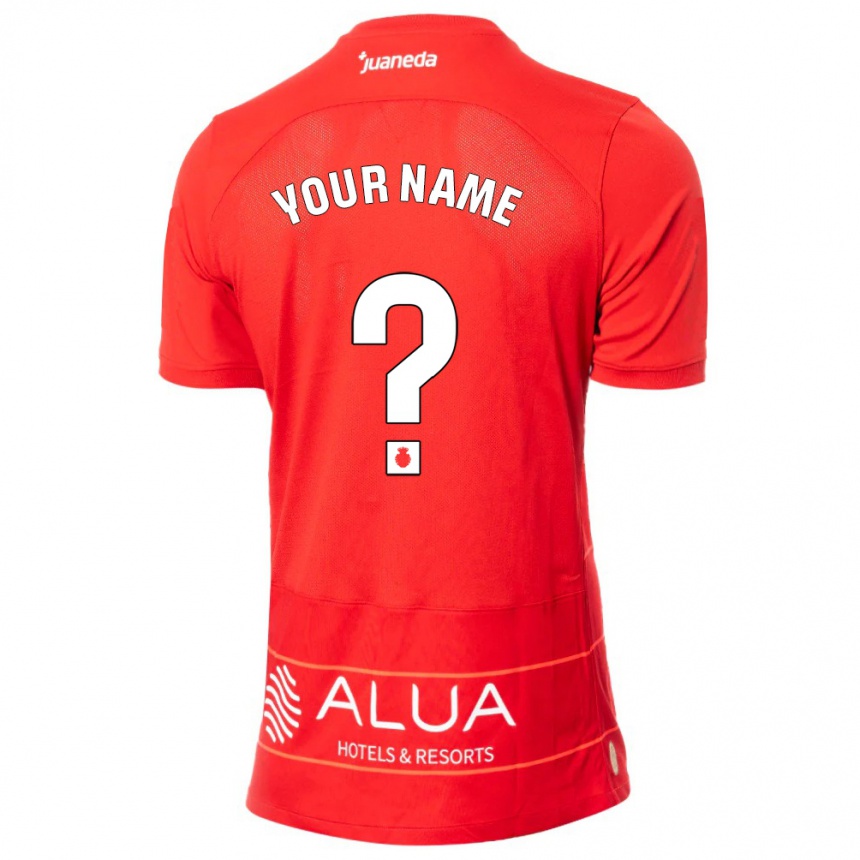 レディースフットボールあなたの名前#0赤ホームシャツ2023/24ジャージーユニフォーム