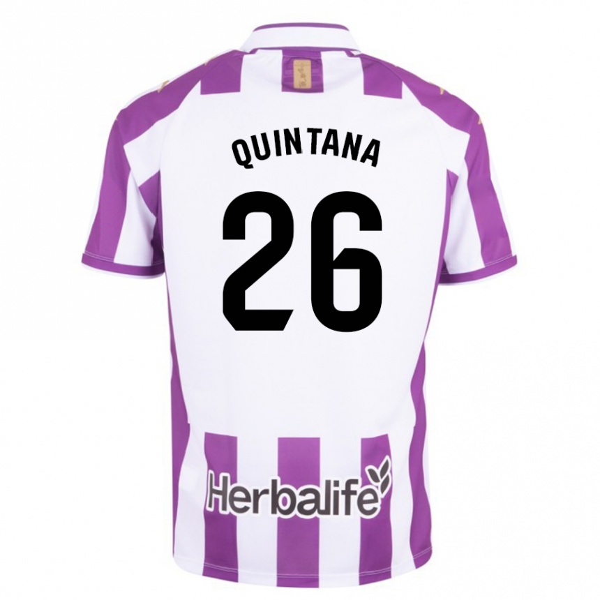 レディースフットボールアルベルト・キンタナ#26紫ホームシャツ2023/24ジャージーユニフォーム