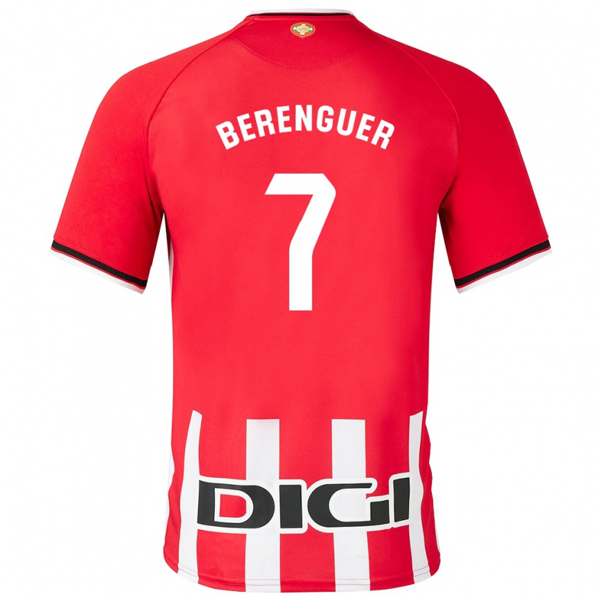 レディースフットボールアレックス・ベレンゲル#7赤ホームシャツ2023/24ジャージーユニフォーム