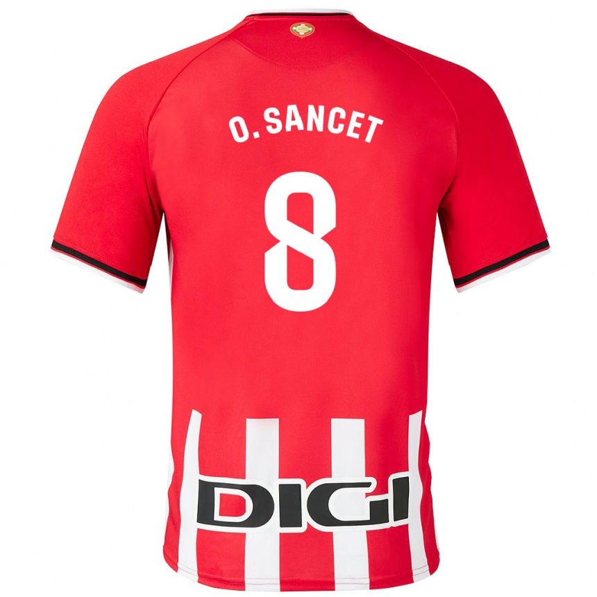 レディースフットボールオイアン・サンセト#8赤ホームシャツ2023/24ジャージーユニフォーム