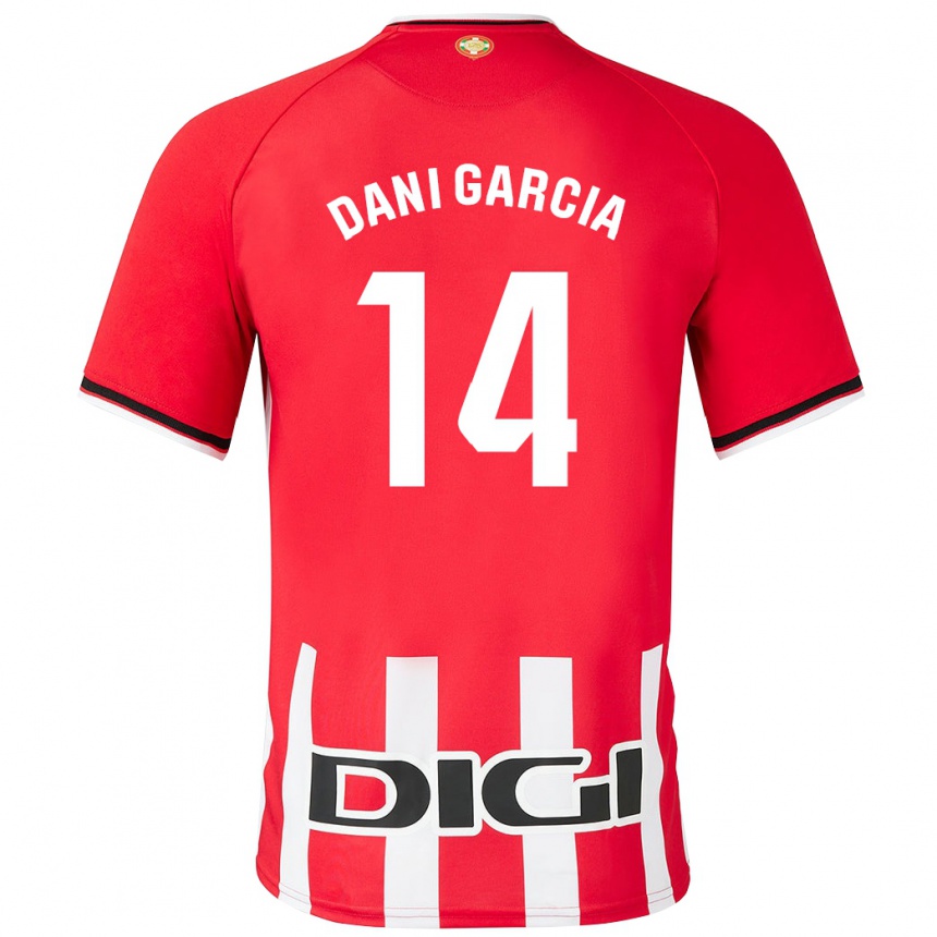 レディースフットボールダニ・ガルシア#14赤ホームシャツ2023/24ジャージーユニフォーム